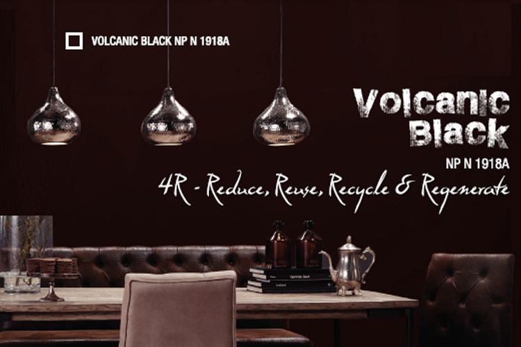 Trend beyond colours- Volcanic Black provides a wonderful canvas to complement your favourite decorating pieces.